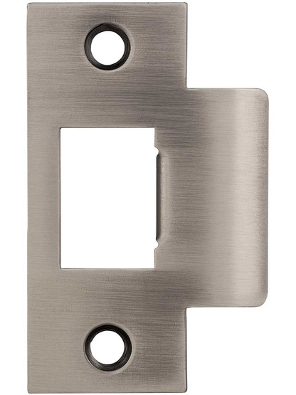 Solid Brass T-Strike Plate - 2 3/4 x 1 1/8 Inch in Antique Pewter.